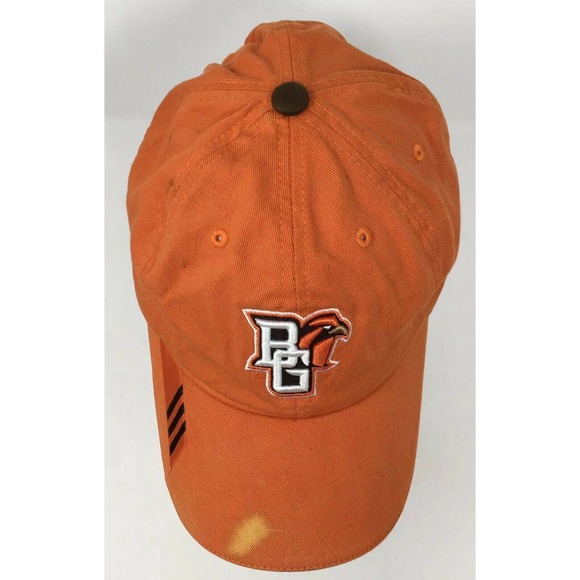 Bowling Green Falcons Baseball Cap Orange Embroidered Adidas OSFM Strap Back Hat - Picture 7 of 12